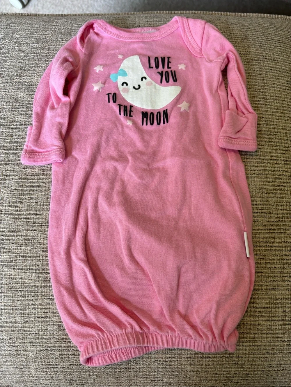 Gerber Pink & Gray Moon and Cloud Sleep Gowns